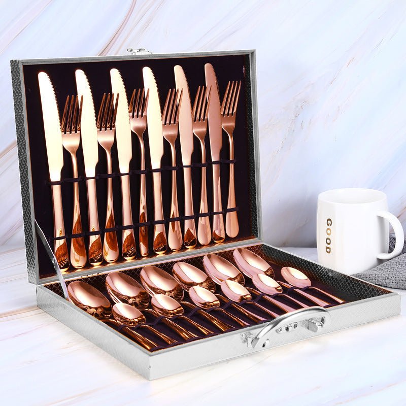 24 - piece set of colorful western steak knife - merch gone viral.
