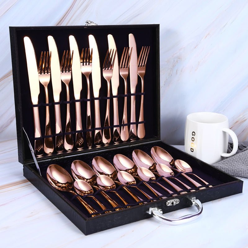 24 - piece set of colorful western steak knife - merch gone viral.