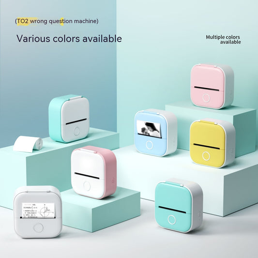 Portable Mini Thermal Label Printer - Bluetooth Home Photo Student Wrong Question Price Tag Printer