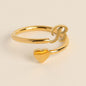Durable Stainless Steel Ring with 18K Gold Plating and Initials