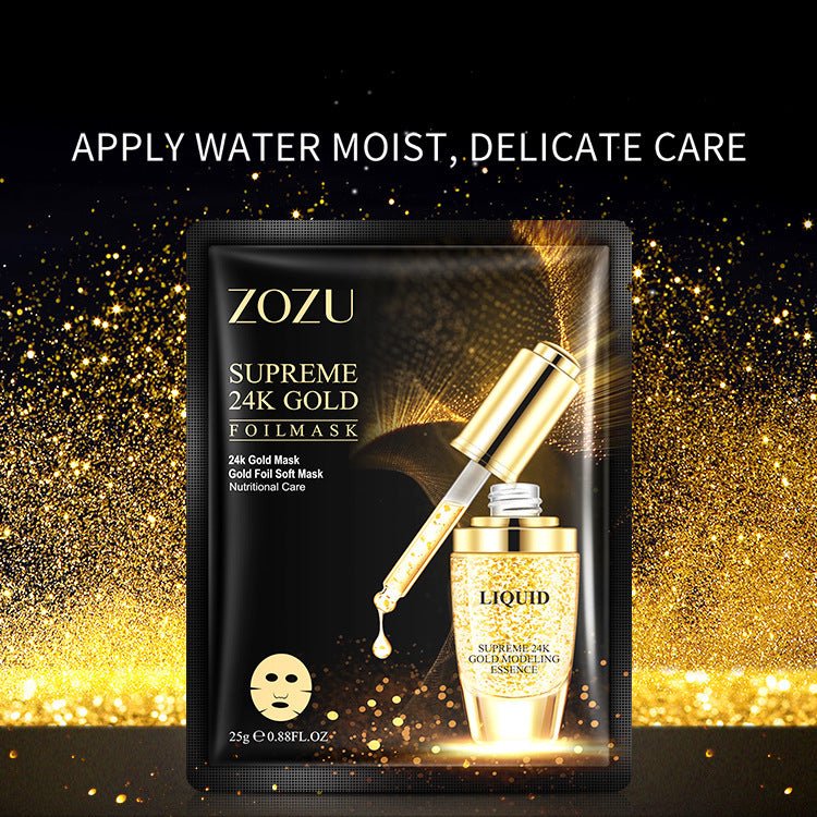 24K Gold Leaf Sheet Mask Prestige Collection For Deep Hydration And Radiance - merch gone viral.