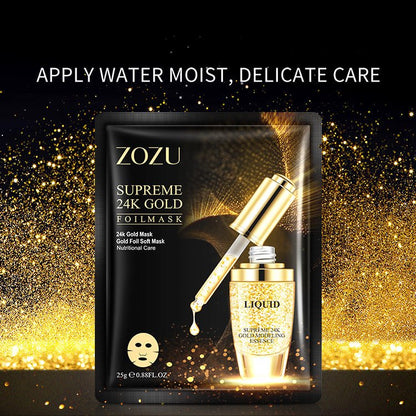 24K Gold Leaf Sheet Mask Prestige Collection For Deep Hydration And Radiance - merch gone viral.