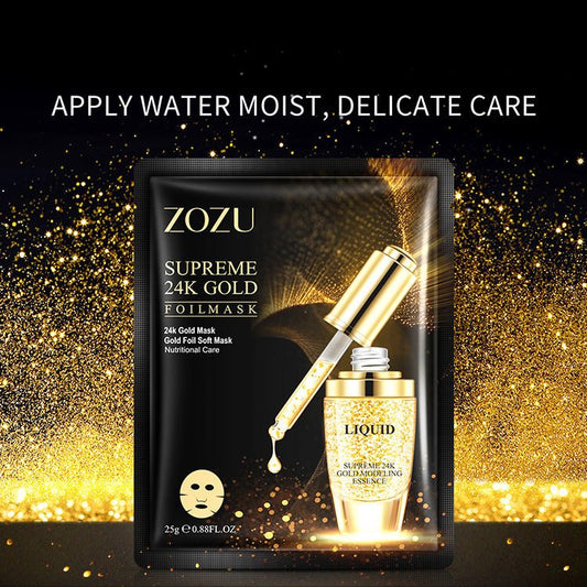 24K Gold Leaf Sheet Mask Prestige Collection For Deep Hydration And Radiance - merch gone viral.