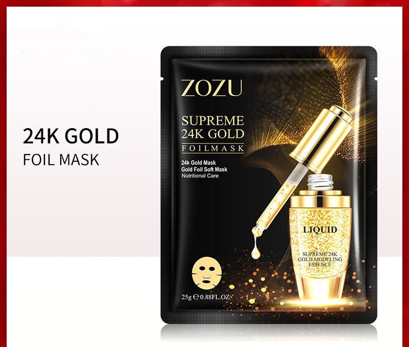 24K Gold Leaf Sheet Mask Prestige Collection For Deep Hydration And Radiance - merch gone viral.