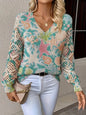 Textured Knit Long Sleeve Pullover For Spring And Autumn Regular Fit
