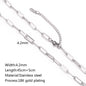 Durable Lip Chain Necklace with 18K Gold Color Vacuum Plating