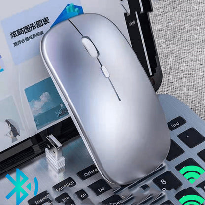 Rechargeable Wireless Mouse with Subtle Glow for Laptop Use