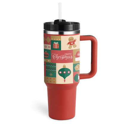Insulated Tumbler 40 Oz With Handle And Straw For Coffee And Tea