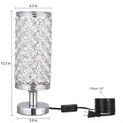 Radiant Table Lamp With Hollow Carved Shade And Rustproof Metal Base For Living Room And Bedroom