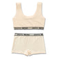 Pure Cotton Solid Color Underwear Set - Soft Breathable Intimate Wear