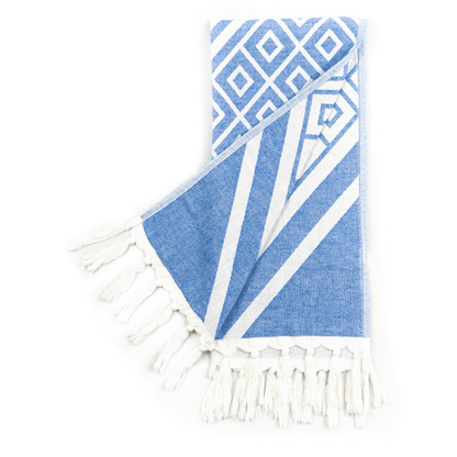 Turkish towels Canada | Set in blue and white