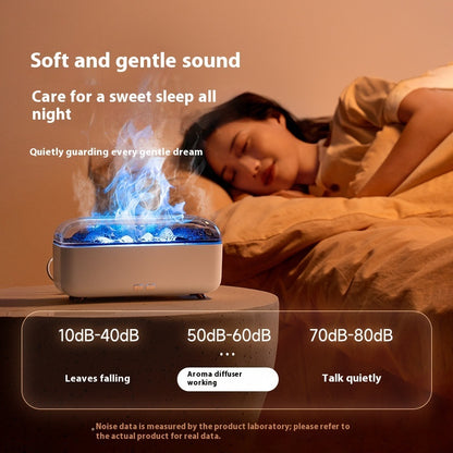 Household Multi-functional Desktop Seven-color Ambience Light Flame Aroma Diffuser