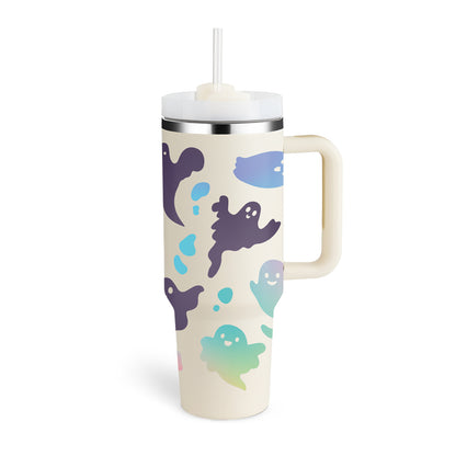 Insulated Tumbler 40 Oz With Handle And Straw For Coffee And Tea