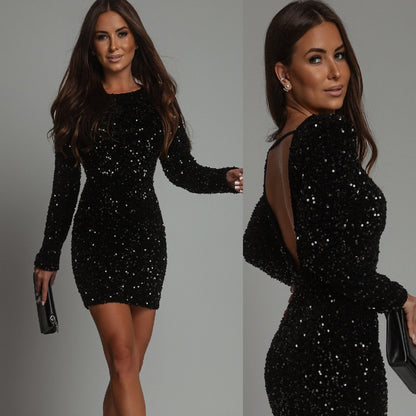 SPARKLY GLAM BODYCON DRESS - Viral Sequin Long Sleeve Party Dress That Breaks The Internet