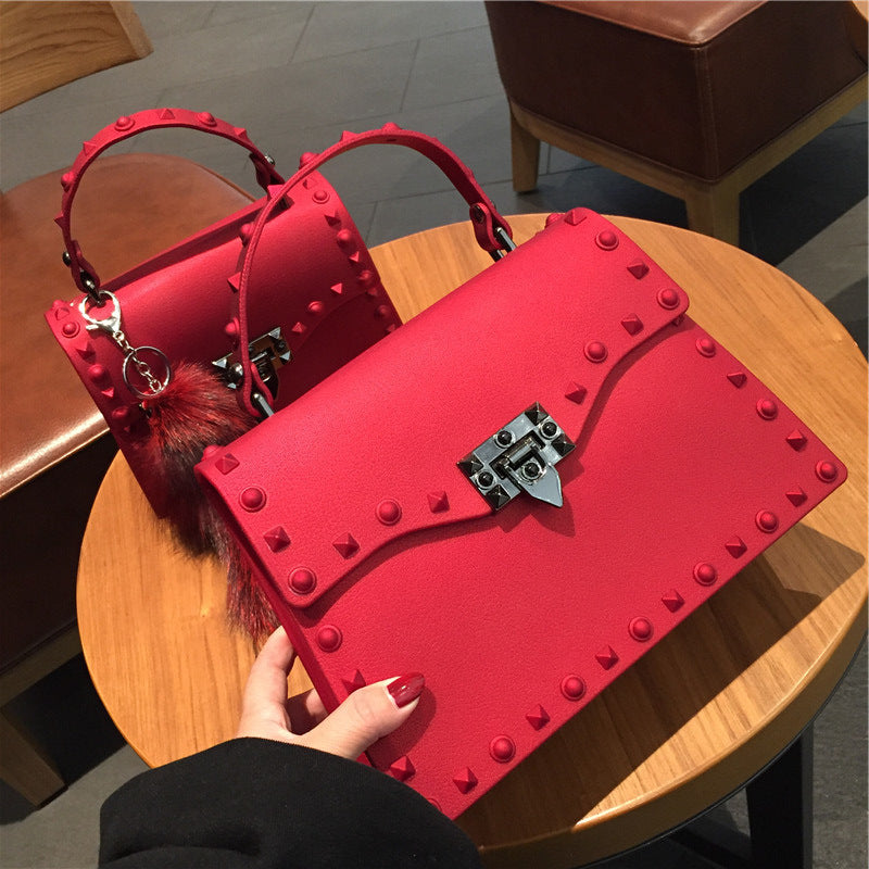 Clear Jelly Shoulder Bag for Women Water Resistant Day to Night Wear