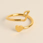 Durable Stainless Steel Ring with 18K Gold Plating and Initials