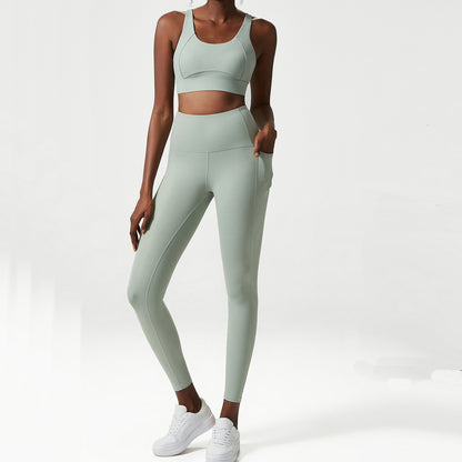Women's Fashion Sports Bra Set - High Support Workout Activewear