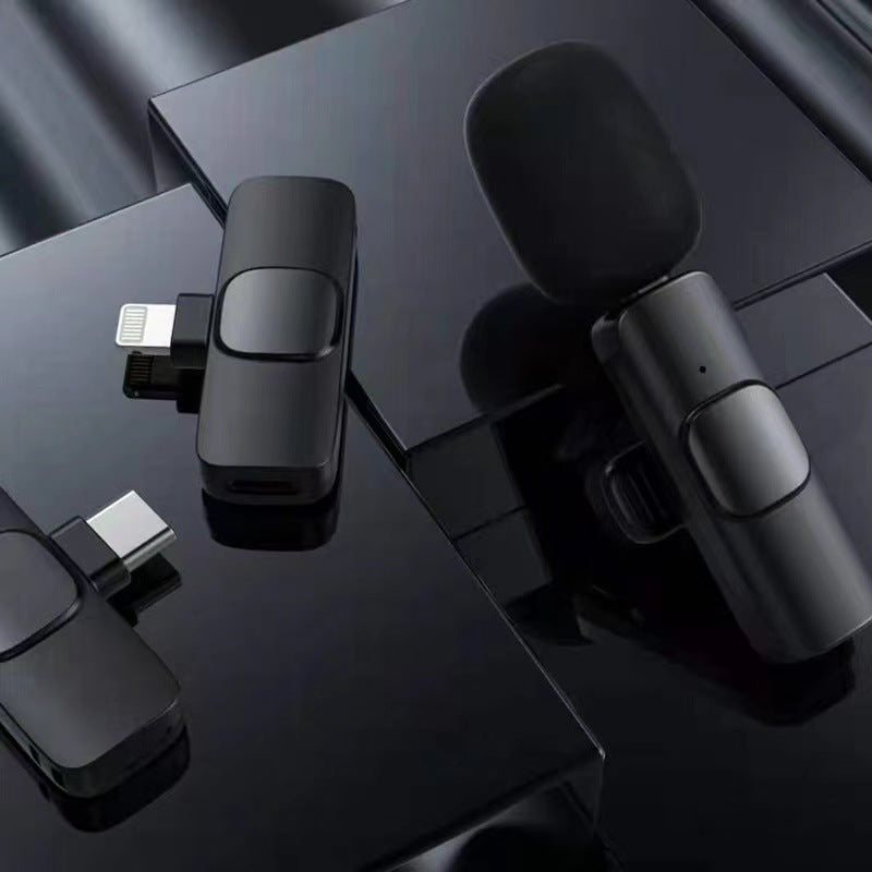 Wireless Lavalier Microphone Kit for Mobile Video Streaming with Stable 2.4G Connection