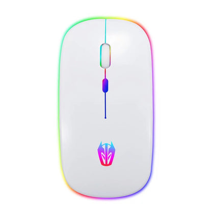 Rechargeable Wireless Mouse with Subtle Glow for Laptop Use