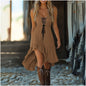 Women's Vintage Dress Holiday Casual Beach Dress