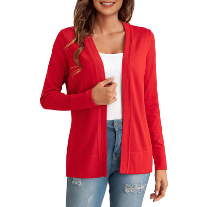 Lightweight Cardigan Coat for Everyday Layering Women Cashmere Knit