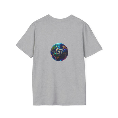 Global Unity Starts Here — Wear the Change - G7 Earth Graphic Unisex T-Shirt - Softstyle Tee