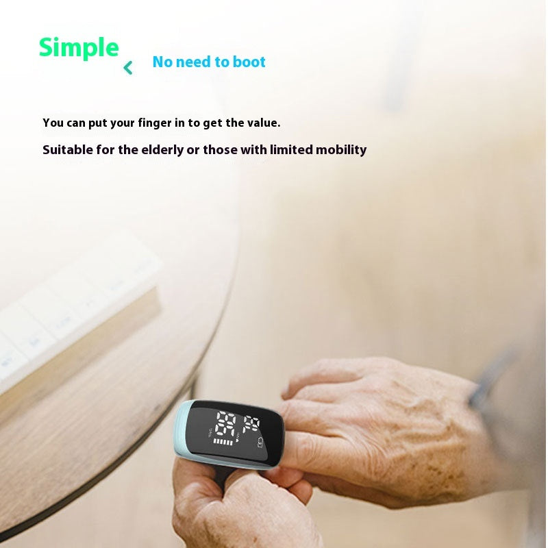 Rechargeable Pulse Oximeter for Home Use with Long Battery Life