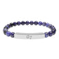 Unisex Engraved G7 Group Natural Stone Bar Bracelet -Wealth Good Fortune, Health, Love, Success and Happiness!