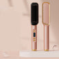 Wireless Hair Straightening And Curling Comb Tourmaline Ceramic Heating