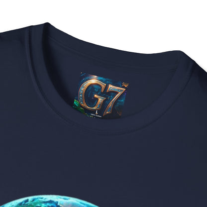 Global Unity Starts Here — Wear the Change - G7 Earth Graphic Unisex T-Shirt - Softstyle Tee