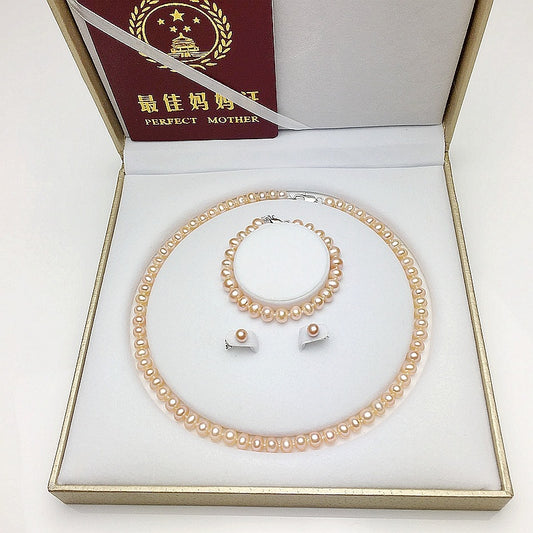 Lustrous Necklace Set With Freshwater Pearl Beads For Everyday Shine Gift Ready