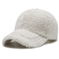 Warm Baseball Cap With Dense Lambswool Knit For Winter Wardrobe And Wind Blocking