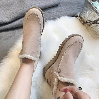 Luxe Plush Suede Wool Martin Boots