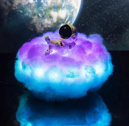 Acrylic Desk Lamp In Cloud Design With RGB Glow And USB Powered Dimmable Ambient Lighting