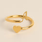 Durable Stainless Steel Ring with 18K Gold Plating and Initials