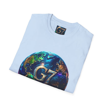 Global Unity Starts Here — Wear the Change - G7 Earth Graphic Unisex T-Shirt - Softstyle Tee