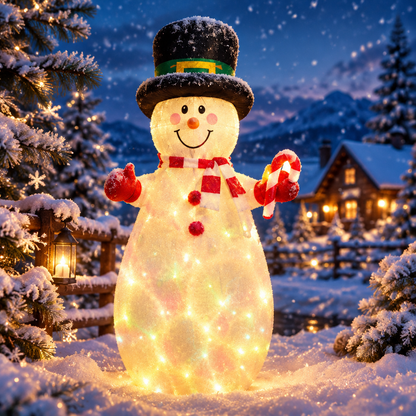 Christmas inflatable yard decoration with rotating lights