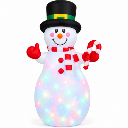 Christmas inflatable yard decoration with rotating lights