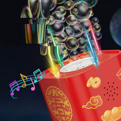 Compact Bubble Machine with Music Lights and Colorful LEDs