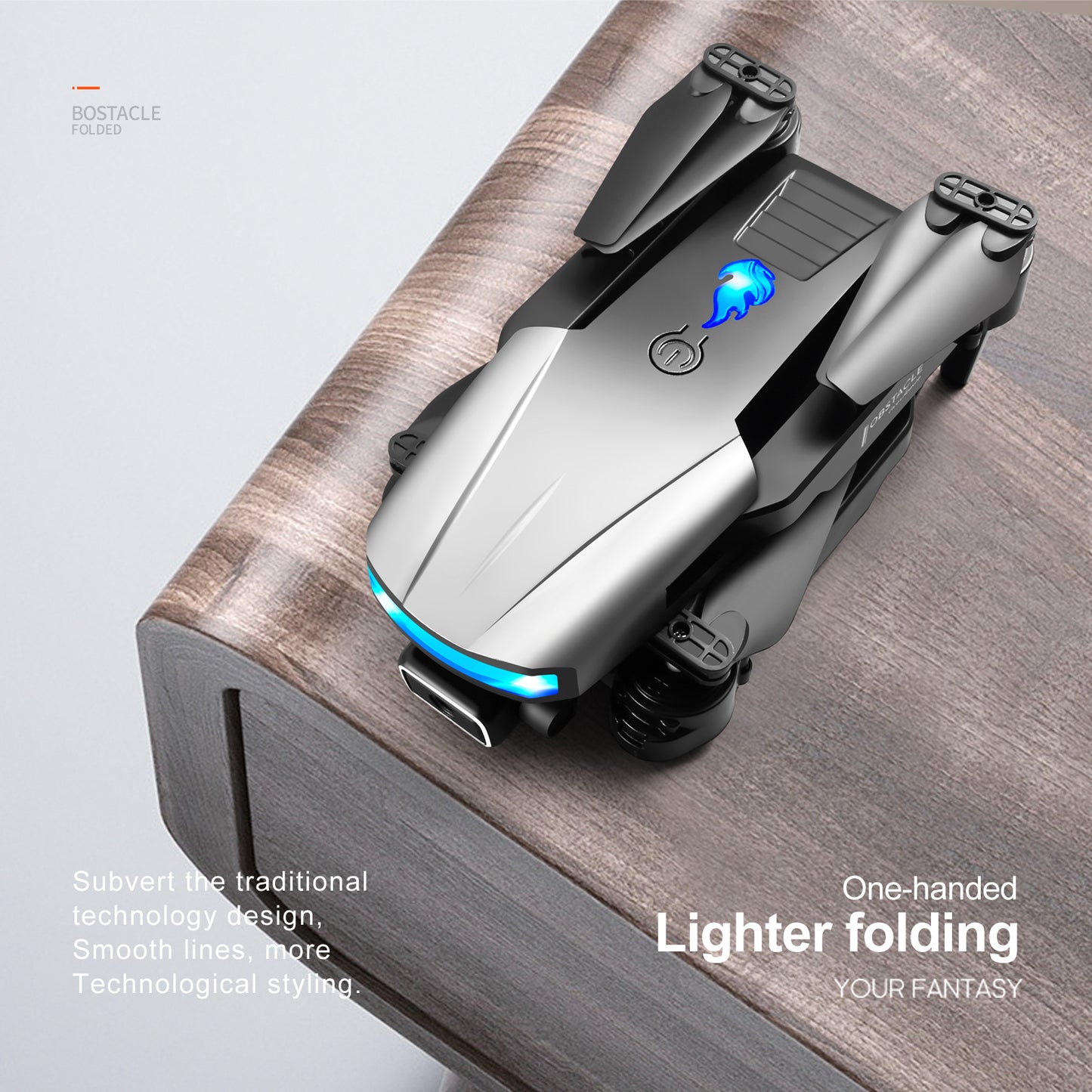 Wireless Drone with Dual 4K Cameras and Obstacle Avoidance