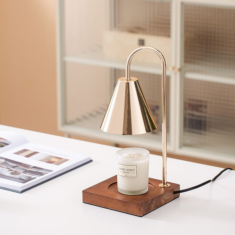 Soothing Aromatherapy Wax Lamp with Iron Accents Night Light