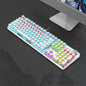 Retro Keyboard and Mouse Set with Metal Frame LED Backlit Wired USB 3