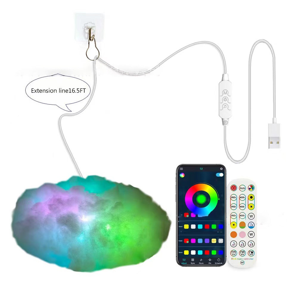 Acrylic Desk Lamp In Cloud Design With RGB Glow And USB Powered Dimmable Ambient Lighting