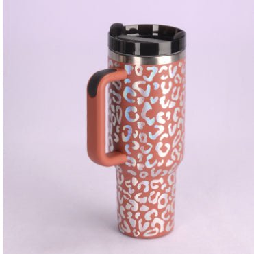 40 Oz Insulated Tumbler With Handle Straw Stainless Steel Vacuum Insulated Stainless Steel 40 Oz Tumbler With Lid For Coffee Tea Lovers - merch gone viral.
