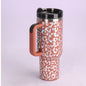 40 Oz Insulated Tumbler With Handle Straw Stainless Steel Vacuum Insulated Stainless Steel 40 Oz Tumbler With Lid For Coffee Tea Lovers - merch gone viral.
