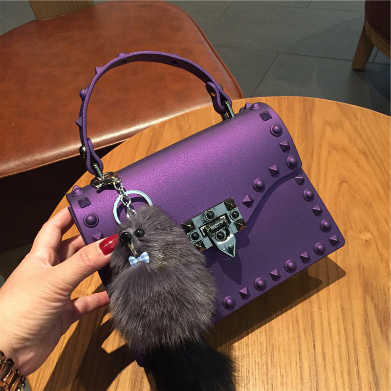 Clear Jelly Shoulder Bag for Women Water Resistant Day to Night Wear