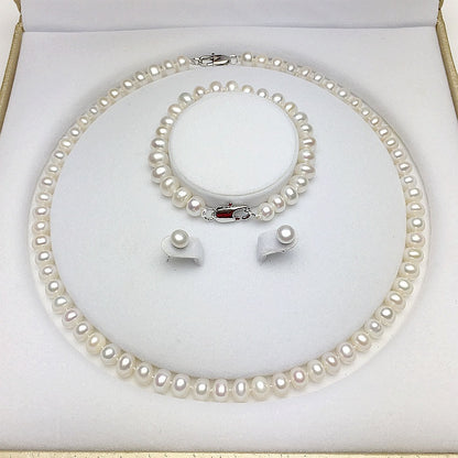 Lustrous Necklace Set With Freshwater Pearl Beads For Everyday Shine Gift Ready