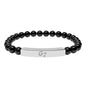 Unisex Engraved G7 Group Natural Stone Bar Bracelet -Wealth Good Fortune, Health, Love, Success and Happiness!