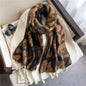 Soft Scarf With Cashmere Feel Warm Solid Color Drapes Smoothly Daily