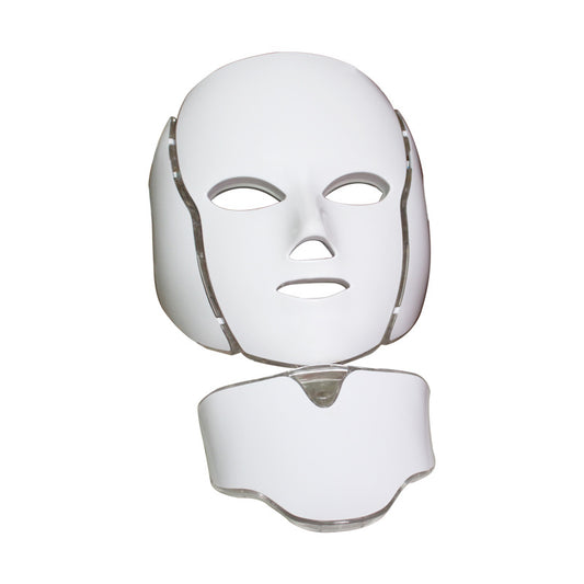 LED face mask photon light device for skin rejuvenation with neck panel